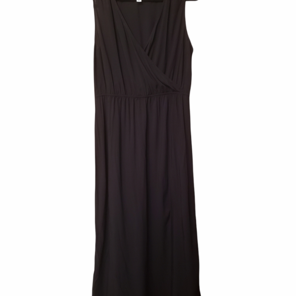 Woman's black maxi dress